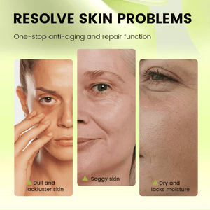 Luna Lift Facial Serum in a sleek bottle on a vanity surrounded by skincare products.